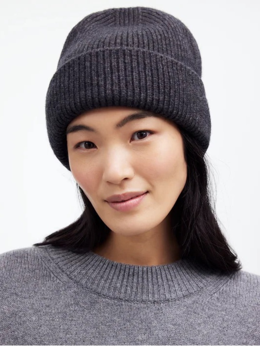 EUC Madewell Wool-Blend Ribbed Knit Black Beanie - Picture 14 of 14